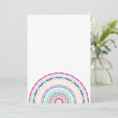 Carte De Remerciements mandala coloré (Debout devant)
