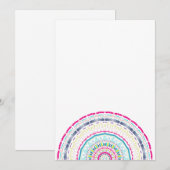 Carte De Remerciements mandala coloré (Devant / Derrière)