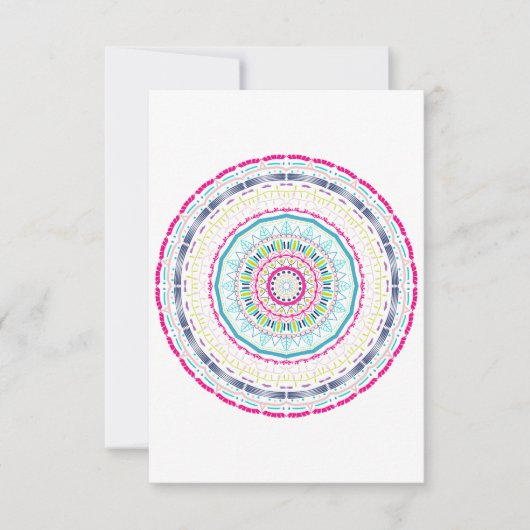 Carte De Remerciements mandala coloré (Devant)