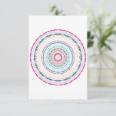 Carte De Remerciements mandala coloré (Debout devant)