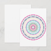 Carte De Remerciements mandala coloré (Devant / Derrière)