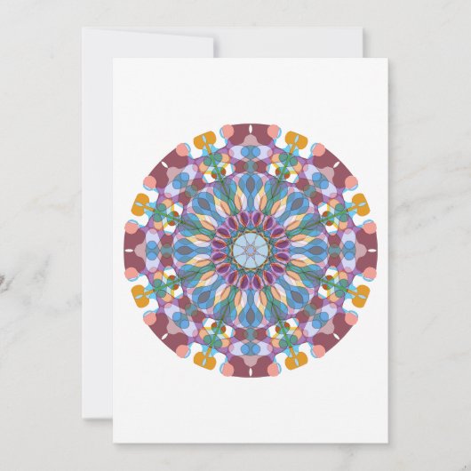 Carte De Remerciements Mandala de fleurs (Devant)