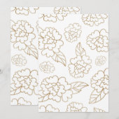 Carte De Remerciements Mandala de fleurs 2 (Devant / Derrière)