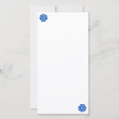 Carte De Remerciements Mandala en bleu (Dos)