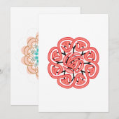 Carte De Remerciements mandala Sauter le dessin (Devant / Derrière)