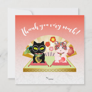 Carte De Remerciements Maneki Neko Lucky Poiluna Apat
