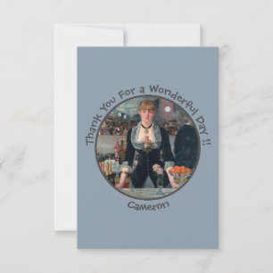 Carte De Remerciements Manet Bar de la Collection Folies-Bergère