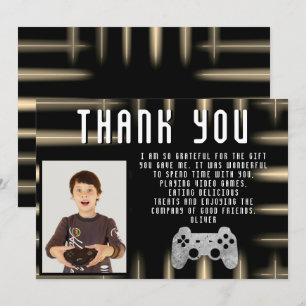 Carte De Remerciements Manette de jeu vidéo photo d'anniversaire