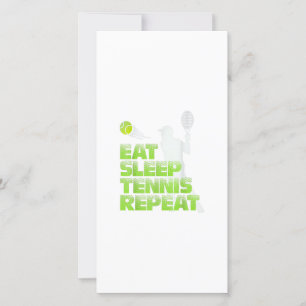 Carte De Remerciements manger dormir tennis répéter sport cadeau