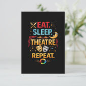 Carte De Remerciements Manger, Dormir, Théâtre, Répéter (Debout devant)
