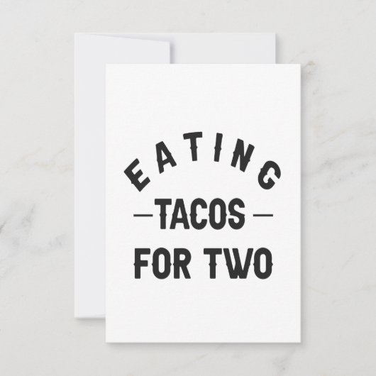 Carte De Remerciements Manger Tacos Pour Deux Cadeaux De Grossesse Matern (Devant)