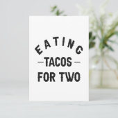Carte De Remerciements Manger Tacos Pour Deux Cadeaux De Grossesse Matern (Debout devant)
