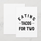 Carte De Remerciements Manger Tacos Pour Deux Cadeaux De Grossesse Matern (Devant / Derrière)