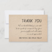 CARTE DE REMERCIEMENTS MANUSCRITE CLASSIQUE - PAPI (Devant)