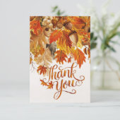 Carte De Remerciements Maple Rustic Automne automne (Debout devant)