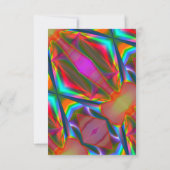 Carte De Remerciements Marbre Abstrait Liquified Colorful (Dos)