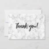 Carte de remerciements Marbre blanc (Devant)