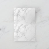 Carte De Remerciements Marbre Blanc (Intérieur)