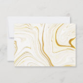 Carte de remerciements Marbre blanc moderne (Dos)