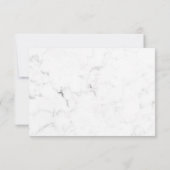 Carte De Remerciements Marbre Blanc Simple (Dos)