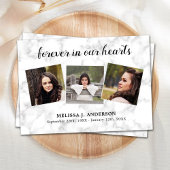 Carte De Remerciements Marbre Pour Toujours Dans Nos Coeurs Sympathie Fun