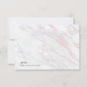 Carte De Remerciements Marbre rose et gris moderne (Dos)