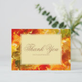 Carte De Remerciements Marbre rouge, orange, or, jaune (Debout devant)