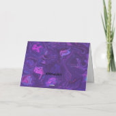 Carte De Remerciements Marbre violet moderne Abstrait (Dos)