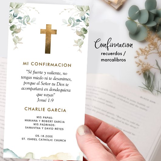 Carte De Remerciements Marcalibros, Recuerdo de Confirmación, Botánico