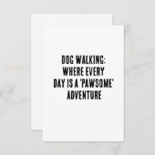 Carte De Remerciements Marche de chien : où chaque jour est un avent "paw (Devant / Derrière)