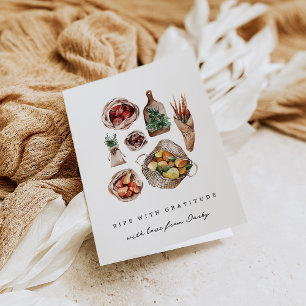 Carte De Remerciements Marché de producteurs "Mûri avec gratitude"
