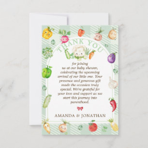 Carte De Remerciements Marché fermier Baby Shower