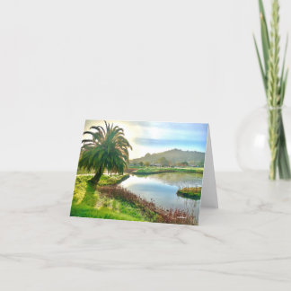 Carte De Remerciements Marche matinale avec Palm tree