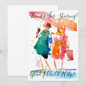 Carte De Remerciements Marchons et parlons (Devant / Derrière)