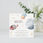 Carte De Remerciements Mare Espace Extérieur Étoiles N'Importe Quel Âge A (Debout devant)