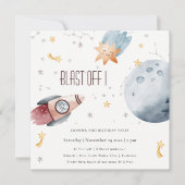 Carte De Remerciements Mare Espace Extérieur Étoiles N'Importe Quel Âge A (Devant)