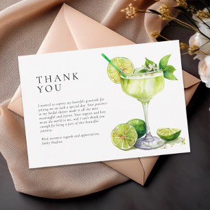 Carte De Remerciements Margarita de Fiesta Mexicaine pour Enterrement de