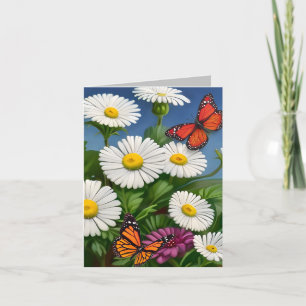 Carte De Remerciements Marguerite Et Papillons Artsy