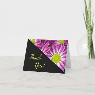 Carte De Remerciements Marguerite rose et jaune Floral