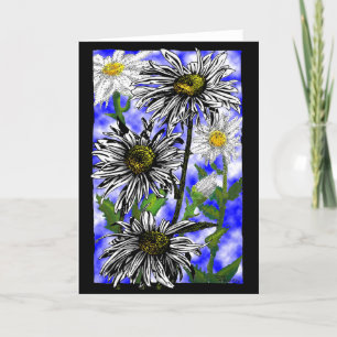 Carte De Remerciements Marguerites et ciel bleu