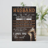 Carte De Remerciements Mari À Mon Bien-Aimé Mari (Debout devant)