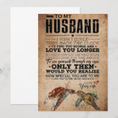 Carte De Remerciements Mari à mon mari aime toi plus longtemps (Devant / Derrière)