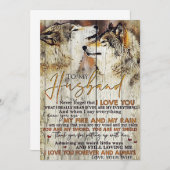 Carte De Remerciements Mari À Mon Mari Je T'Aime (Devant / Derrière)