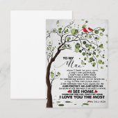 Carte De Remerciements Mari que j'aime tant (Devant / Derrière)