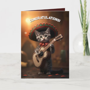 Carte De Remerciements Mariachi Kitten