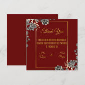 Carte De Remerciements Mariage (Devant / Derrière)