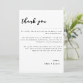 CARTE DE REMERCIEMENTS - MARIAGE (Debout devant)