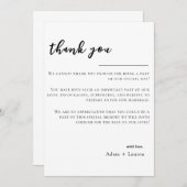 CARTE DE REMERCIEMENTS - MARIAGE (Devant / Derrière)