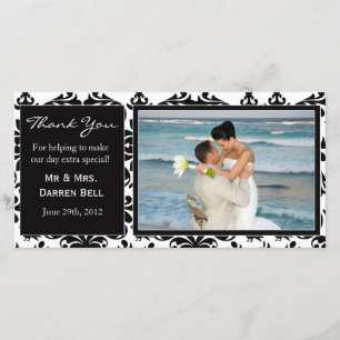 Carte de remerciements mariage
