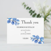 Carte de remerciements mariage. (Debout devant)